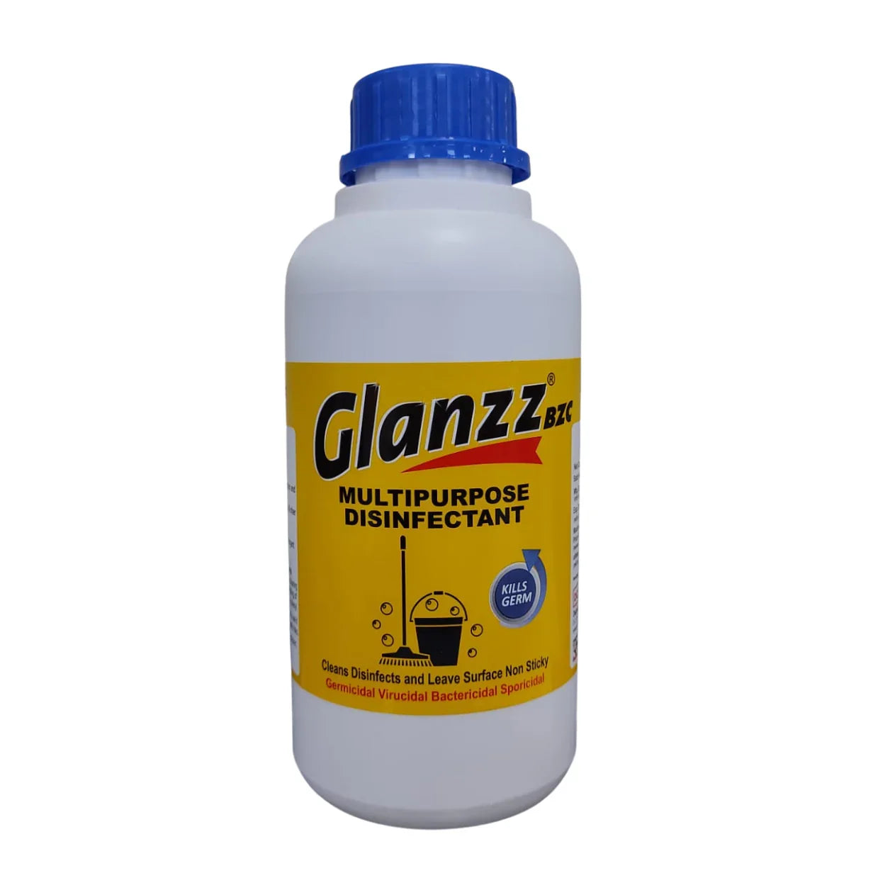 Glanzz BZC, Multipurpose Disinfectant Cleaner ,Non Sticky for Floors, Tiles, Sinks, Kitchen (Benzalkonium Chloride Cleaning Solution), 500 ml
