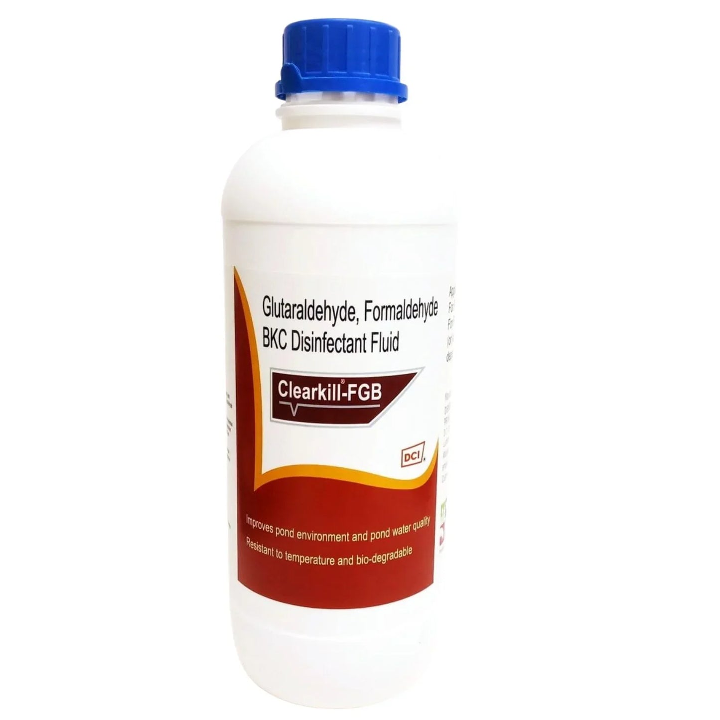 Clearkill FGB , Pond Water Disinfectant for Aquaculture (Glutaraldehyde Formaldehyde BKC Disinfectant), 1 Litre