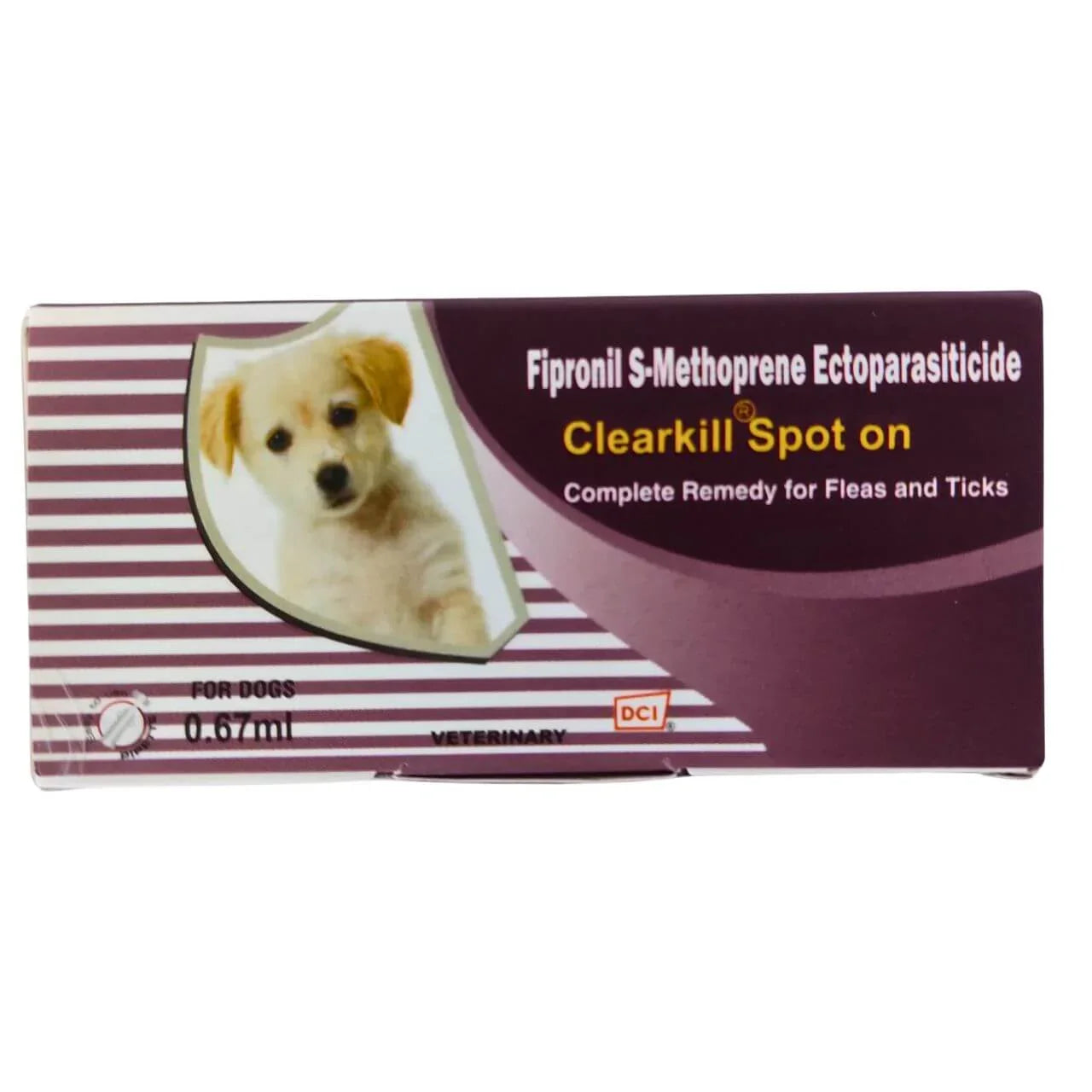 Clearkill Flea and Tick Spot On for Dogs (0.67 ml, 1.34 ml, 2.68 ml & 4.02 ml) (Fipronil S-Methoprene Ectoparasiticide)