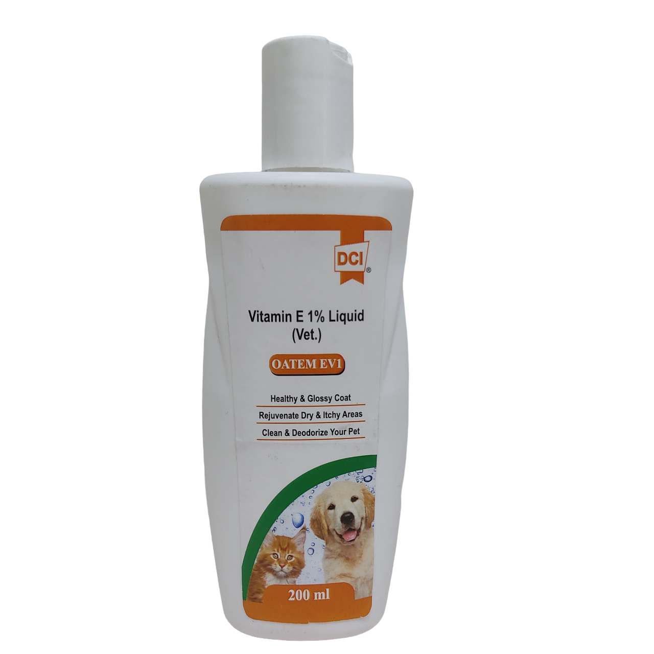 Oatem EV1  Shampoo for Dry and Itchy Skin, 200 ml ,  for Dog and Cats (Vitamin E 1% Liquid)