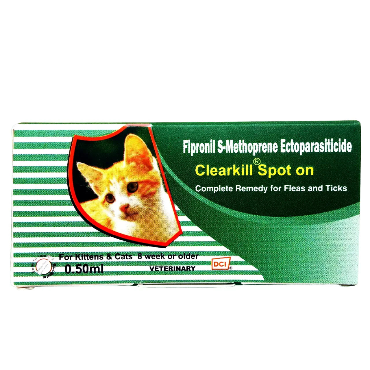 Clearkill Spot On for Kittens and Cats 8 weeks or older, Tick & Flea Treatment , 0.50ml (Fipronil S-Methoprene Ectoparasiticide)