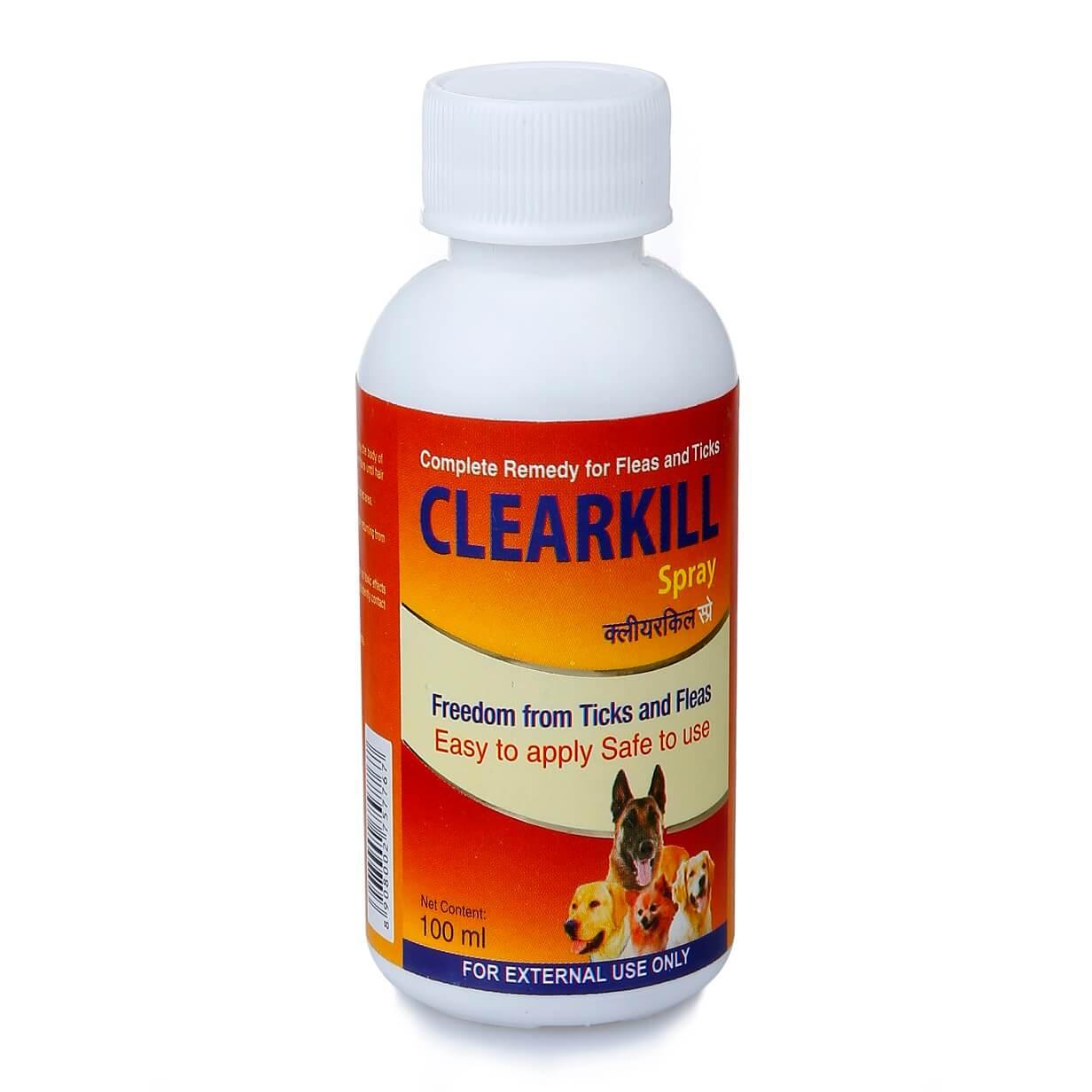 Clearkill Flea and Tick Spray for Dog and Cat (100 ml & 200 ml) (Fipronil Spray)